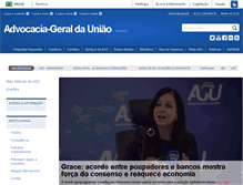 Tablet Screenshot of agu.gov.br